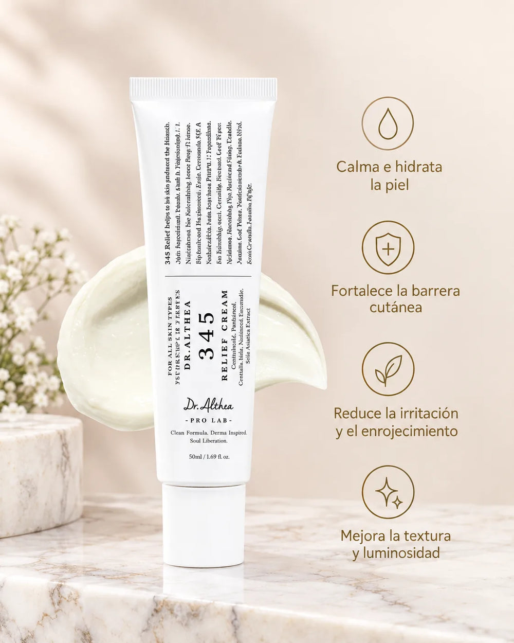 Dr. Althea 345 Relief Cream · Crema Coreana Calmante 50ml